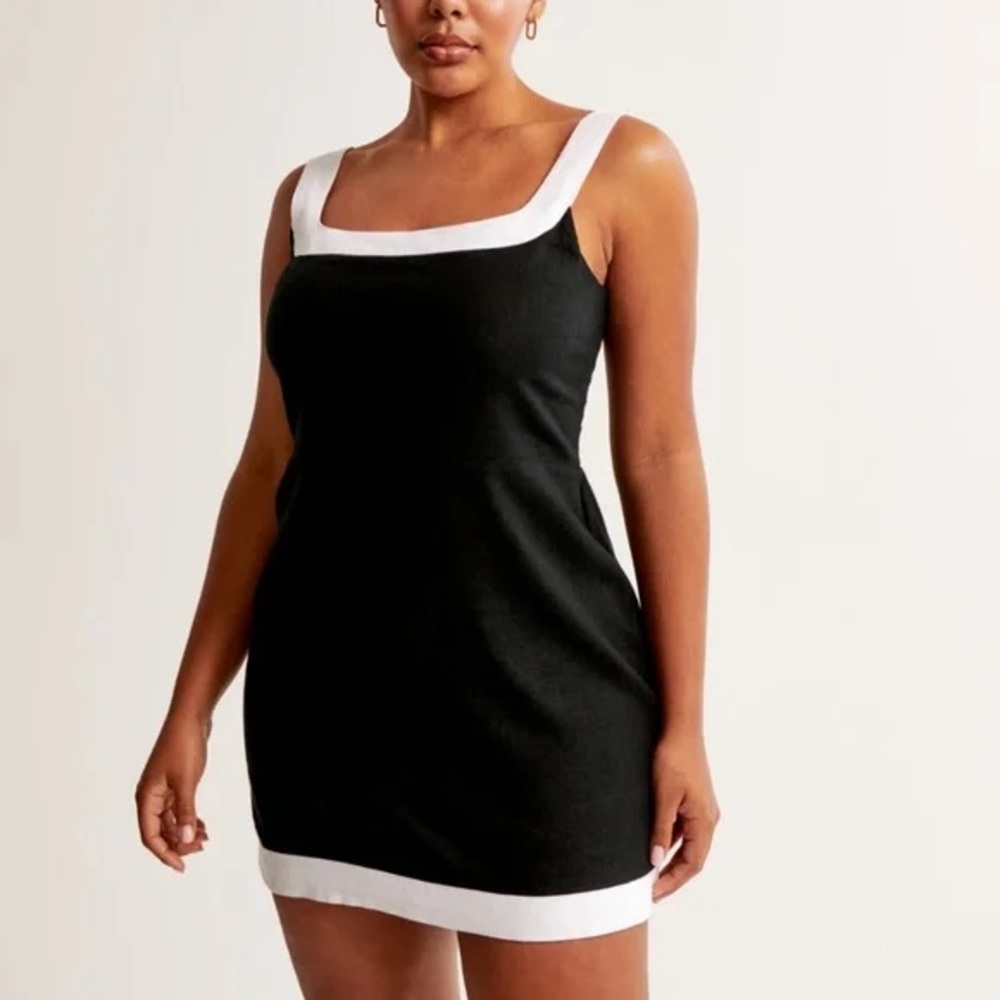 Abercrombie & Fitch Black and White Mini Dress - Picture 2 of 10